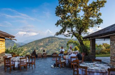 Dineren bij Tiger Mountain Pokhara Lodge