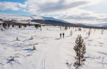 winterlandschap bij Trolltun Hotel
