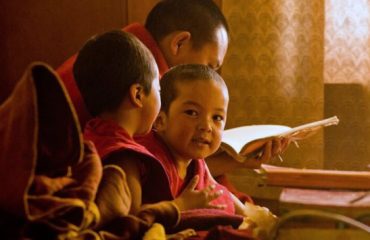 In het klooster Ladakh