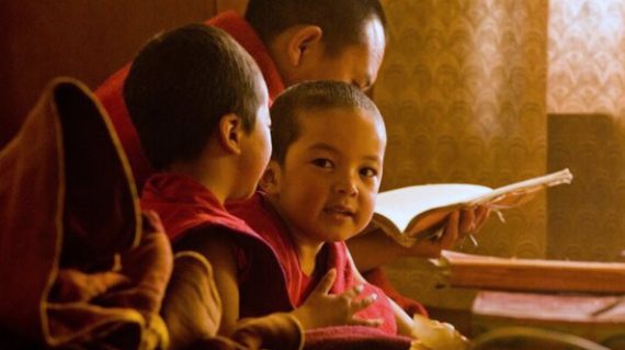 In het klooster Ladakh