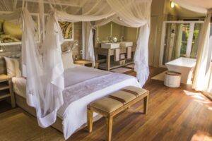 luxe slapen op safari Namibie